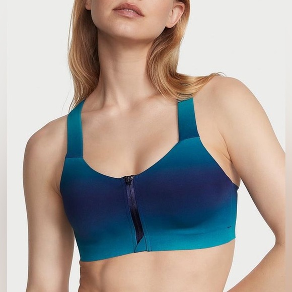 Victoria's Secret Other - Victoria’s Secret VSX Knockout Front-Close Sports Bra – Teal Ombré (Size M) 36 B